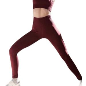 Free People Good Karma Tile Textured Leggings Red Maroon Purple XS S